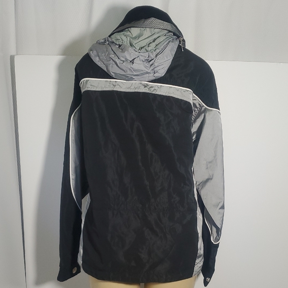 Marker Women's Winter Ski Jacket Black and Silver Jacket Size 12 - Picture 7 of 13